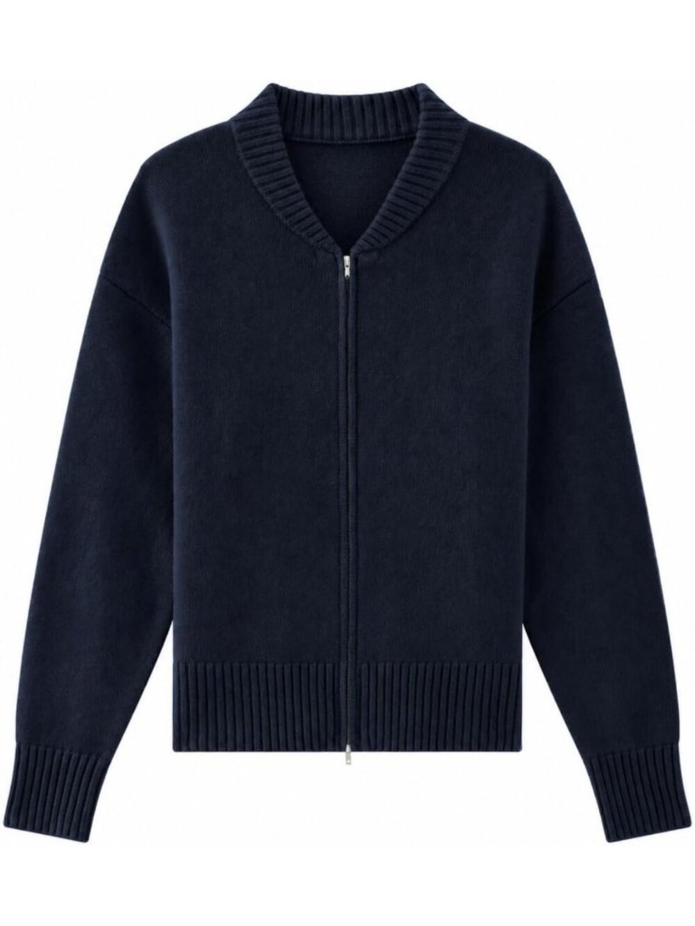 Cozy Merino Wool Zip Cardigan for Women | Stylish Baseball Collar Sweater Jacket